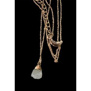 Luna Norte Moonstone 14KT Gold Plated Brass 18" Necklace